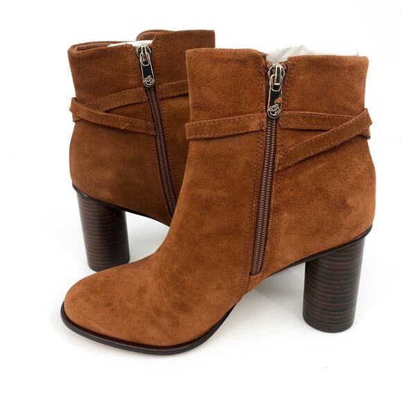 DRAPER JAMES Womens Tegan Ankle Boot Size 8 Cognac Brown Leather NWOB - Picture 6 of 11